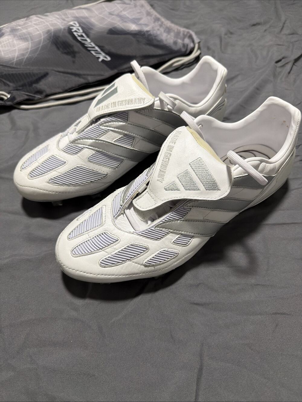 Adidas Predator Precision FG 'White Silver Metallic' JS0571 Men’s Size 11 US